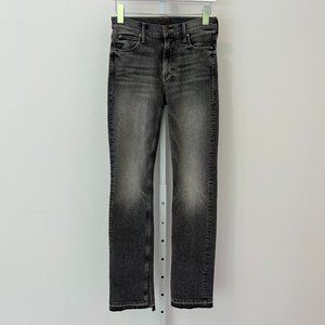 MOTHER THE RASCAL SLIT UNDONE HEM BLACK TAG, YOU'RE IT! JEANS SIZE 27